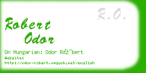 robert odor business card